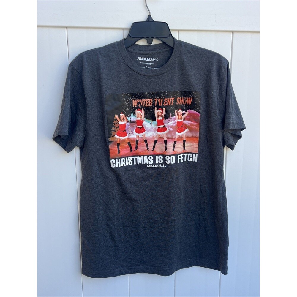Mean Girls Holiday T-Shirt Gray  "Christmas Is So Fetch" New Sz Medium